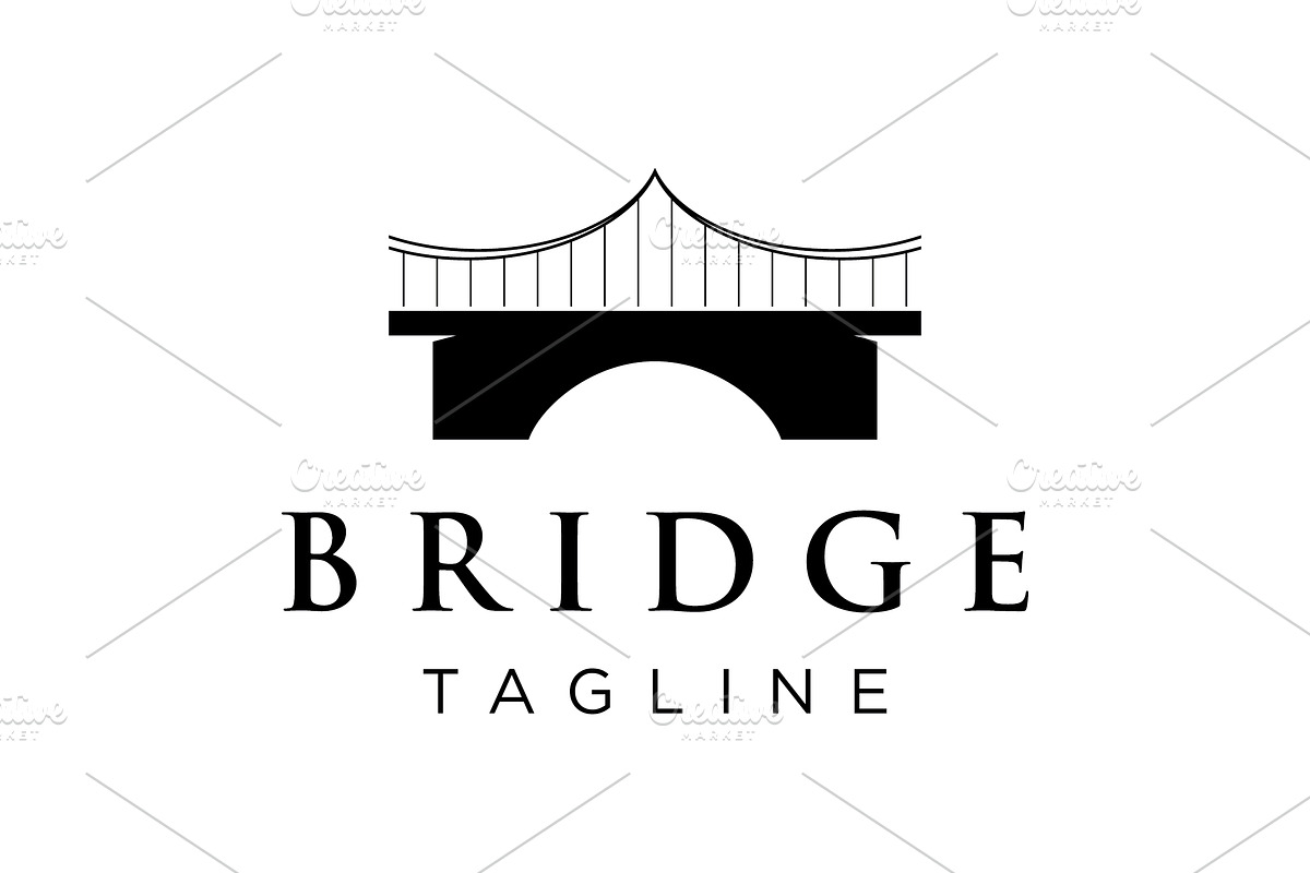 Bridge building abstract logo., a Branding & Logo Template by LOGOCREATIVE
