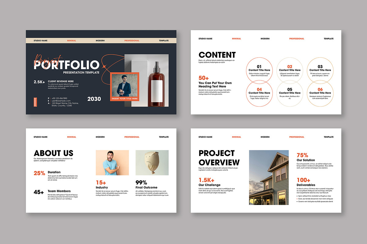 Minimal Project Potfolio Presntation, a Presentation Template by Mighty-Slide (Photo 2 of 4)