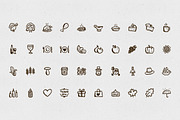 40 Hand-Drawn Thanksgiving Icons, an Icon by Hand-Drawn Goods (Thumbnail 2 of 2)