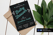 Chalkboard Baby Shower Invitation, an Invitation Template by SmmrDesign (Thumbnail 1 of 3)