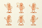 Hot Dog Cartoon Mascot Character, a Food Illustration by Vasya Kobelev (Thumbnail 2 of 7)