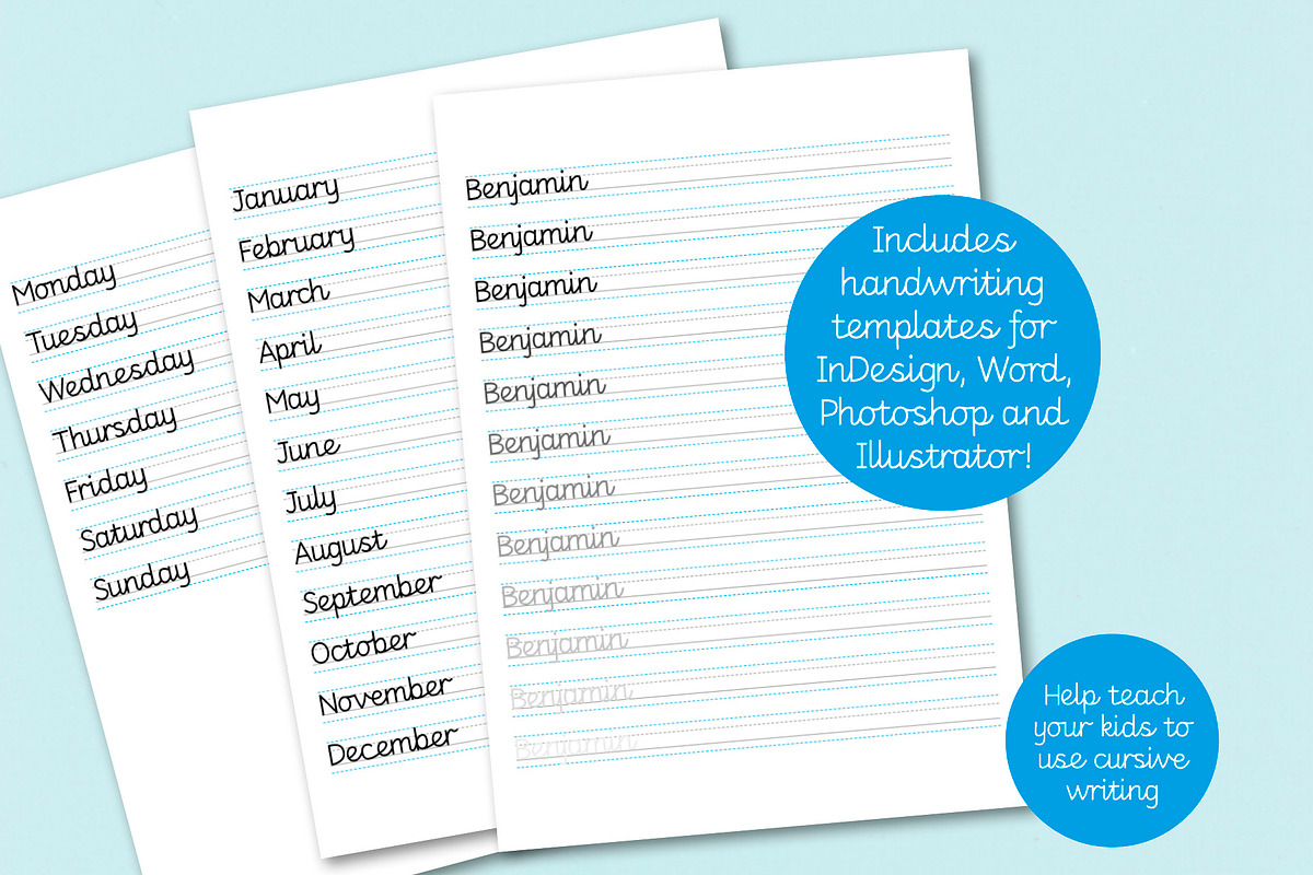 KID CURSIVE | school & teacher font, a Script Font by Little Type Factory (Photo 2 of 13)