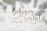 behoney Modern Script Font, a Script Font by Analogous (Thumbnail 1 of 12)