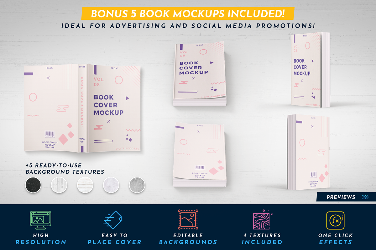 Book Cover Template 61, a Templates & Theme by Digital Goods (Photo 4 of 11)