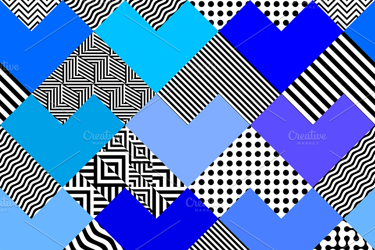10 seamless geometric patterns, a Pattern Graphic by tkdesign (Photo 9 of 11)