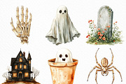 Watercolor Neutral Halloween Clipart, an Illustration by Craft Nest (Thumbnail 5 of 6)