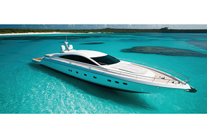 Luxury speedboat anchored in, a Nature Photo by Rodica Ciorba