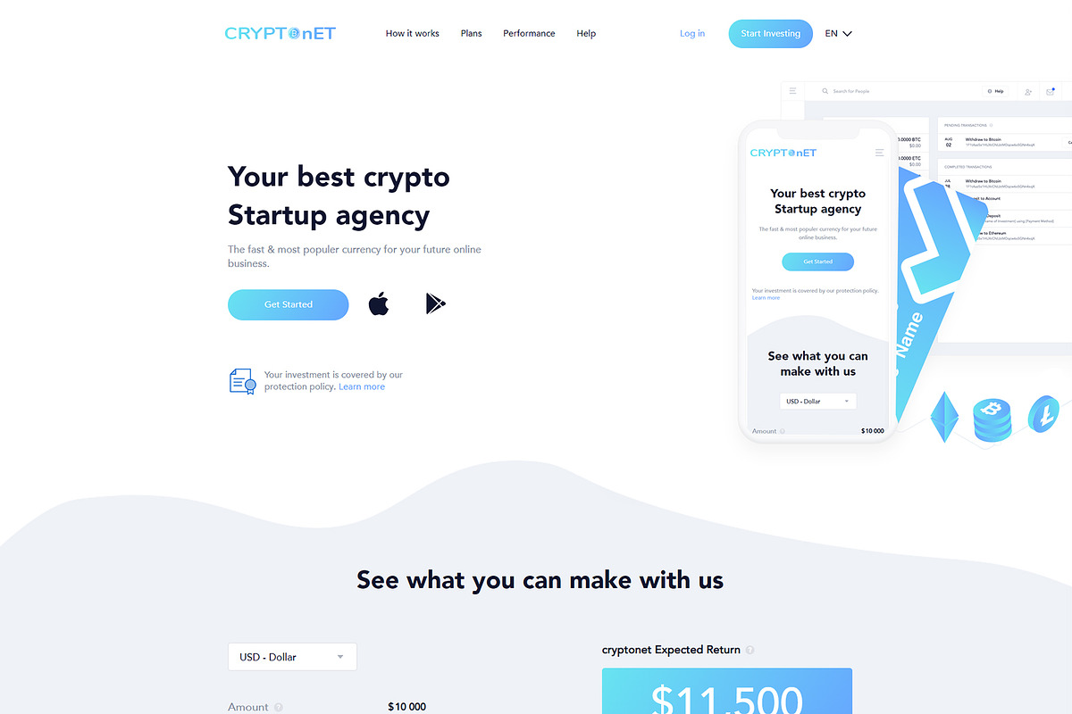 Cryptonet - Cryptocurrency HTML, a HTML Template by heloshape