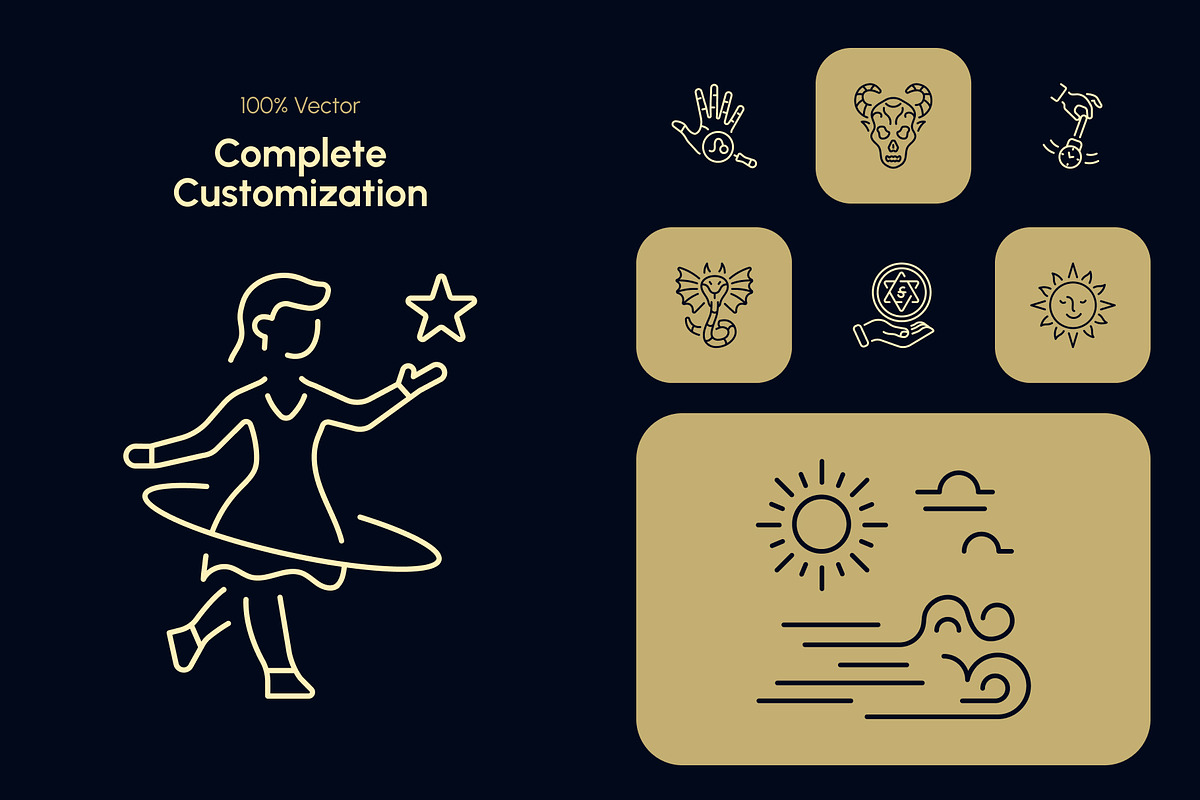 Astrology and Zodiac Icon Set, an Outline Icon by Prosymbols (Photo 5 of 8)