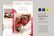 Holiday Vibes Email Template, an Email Template by Edit & Go Templates (Thumbnail 1 of 6)