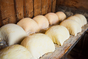 Rustic production of homemade cheese, a Food & Drink Photo by Vapi