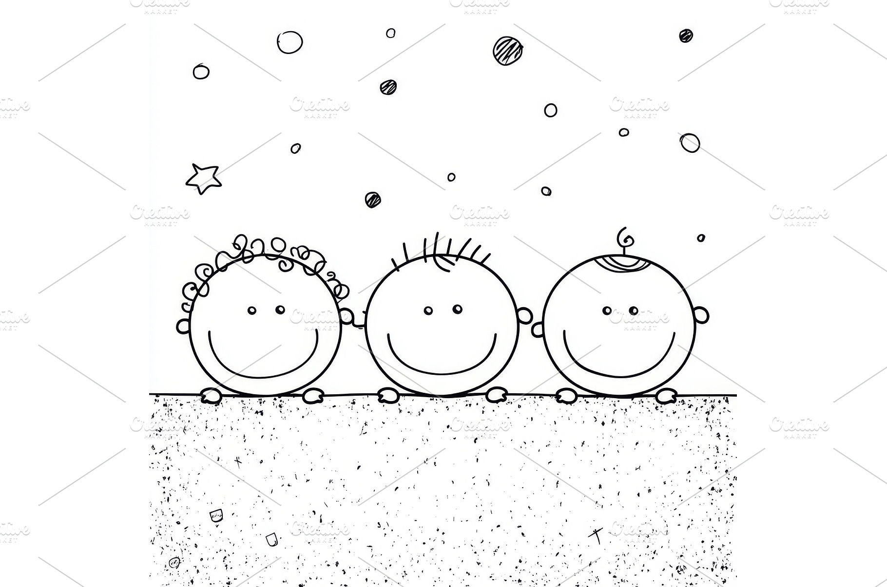 The image shows a baby boy and girl, a Person Photo by ZinetroN