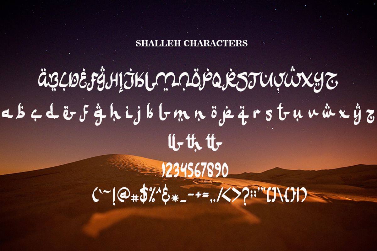 Shalleh - Arabic Style, a Script Font by Akifatype. (Photo 4 of 7)