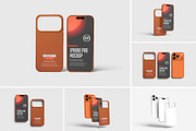 Phone 17 Pro and Case Mockup, an iPhone Mockup by GraphicWindow (Thumbnail 1 of 6)