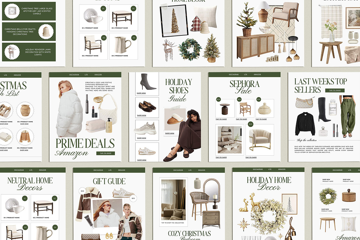 40 Canva Christmas LTK Template, a Social Media Template by Amaré Creative (Photo 5 of 6)
