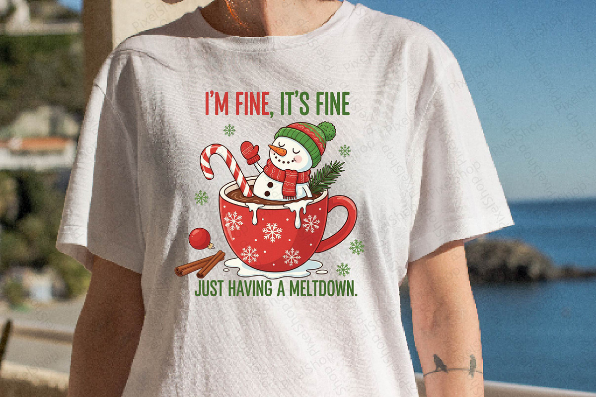 Funny Snowman Meltdown Christmas PNG, an Illustration by DreamPrint404 (Photo 5 of 7)