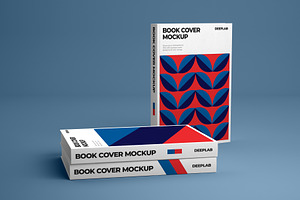 Vertical Book Hardcover Mockup Set