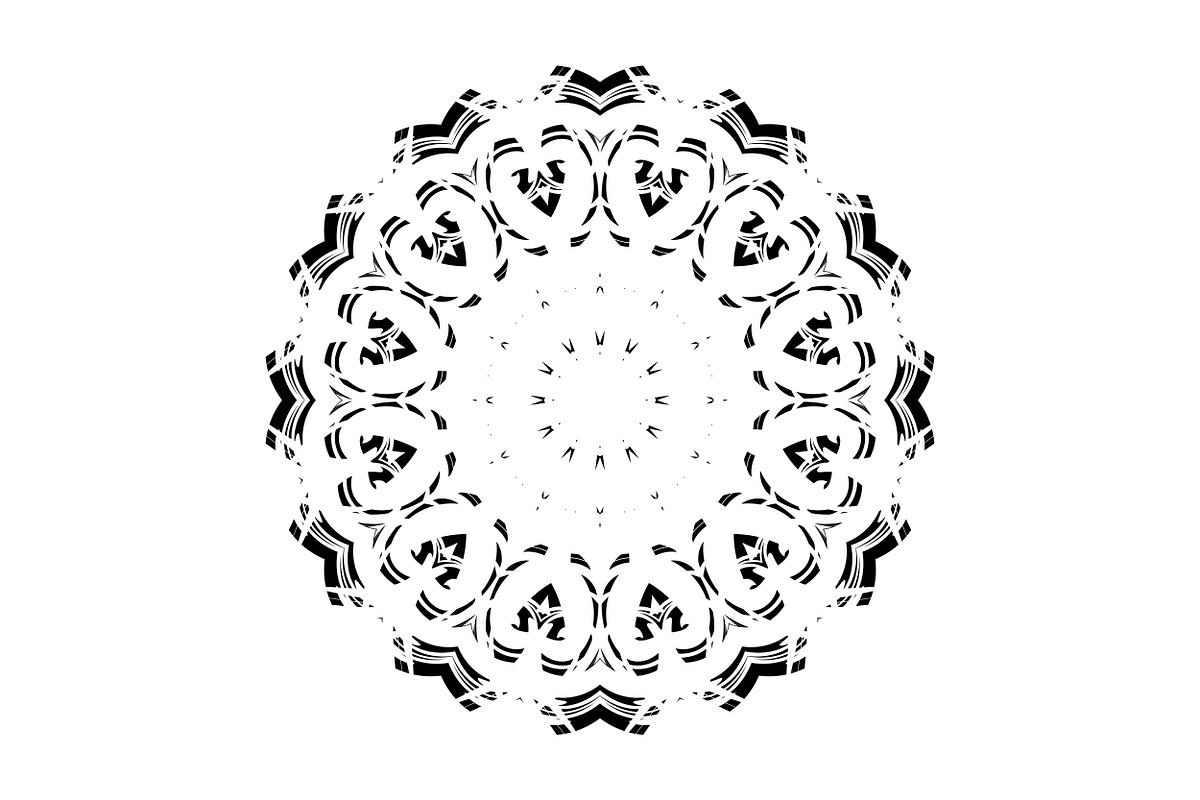 Modern Black and White Mandala Pack, a Decorative Illustration by NJ Himel (Photo 27 of 101)