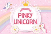 Pinky Unicorn - Display Font, a Sans Serif Font by Graphicxell (Thumbnail 1 of 7)