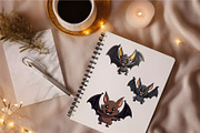 Cute Halloween bats. TShirt Sticker., an Animal Illustration by KENO Mascots (Thumbnail 6 of 9)
