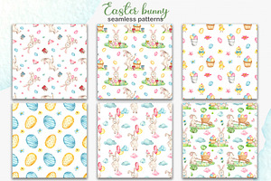 Easter Bunny Watercolor Collection