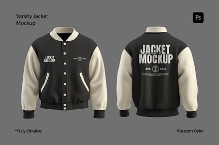 Varsity Jacket Mockup, a Hoody Mockup by sweetmaroon.studio