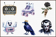 Disco Halloween Clipart, an Illustration by Sublimation Artist (Thumbnail 3 of 6)
