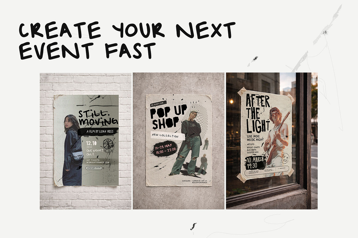Indie Posters & Instagram Templates, a Social Media Template by Inartflow (Photo 9 of 9)
