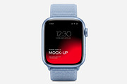 Smart Watch Mockup Template, a Wearable Device Mockup by graphypix (Thumbnail 1 of 4)