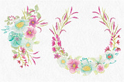 Pink Veronica Watercolor Clip Art, an Illustration by fashionaddict (Thumbnail 3 of 8)