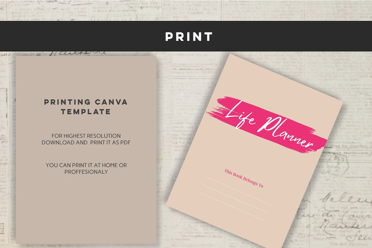 Printable Life Planner Template, a Stationery Template by Design House (Photo 7 of 9)