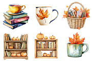 Fall Reading Nook Clipart, an Illustration by CitraGraphics (Thumbnail 2 of 5)
