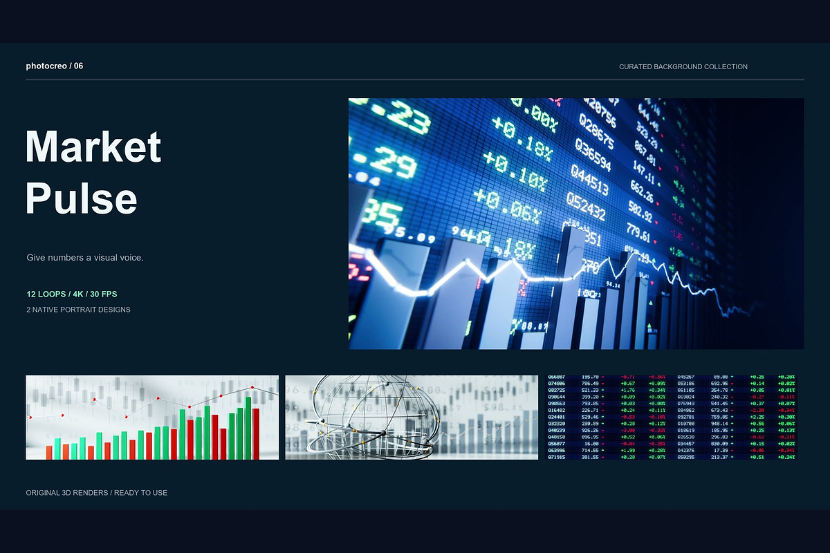 Market Pulse - 12 4K Loops, a Background Graphic by Photocreo Michal Bednarek (Photo 1 of 6)