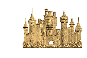 Castle Printable Relief Wall Panel 1