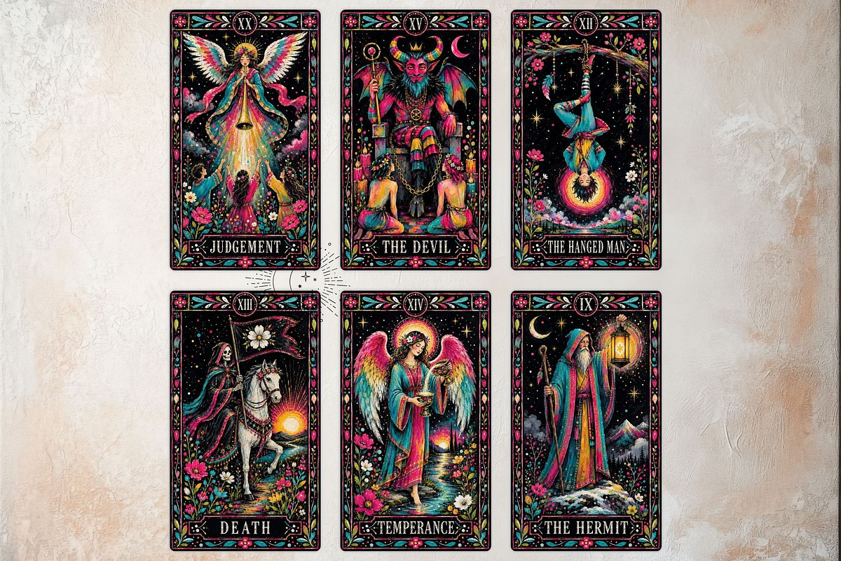 The Painted Bloom Tarot Major Arcana, a Decorative Illustration by ThatsDesignArt (Photo 5 of 11)