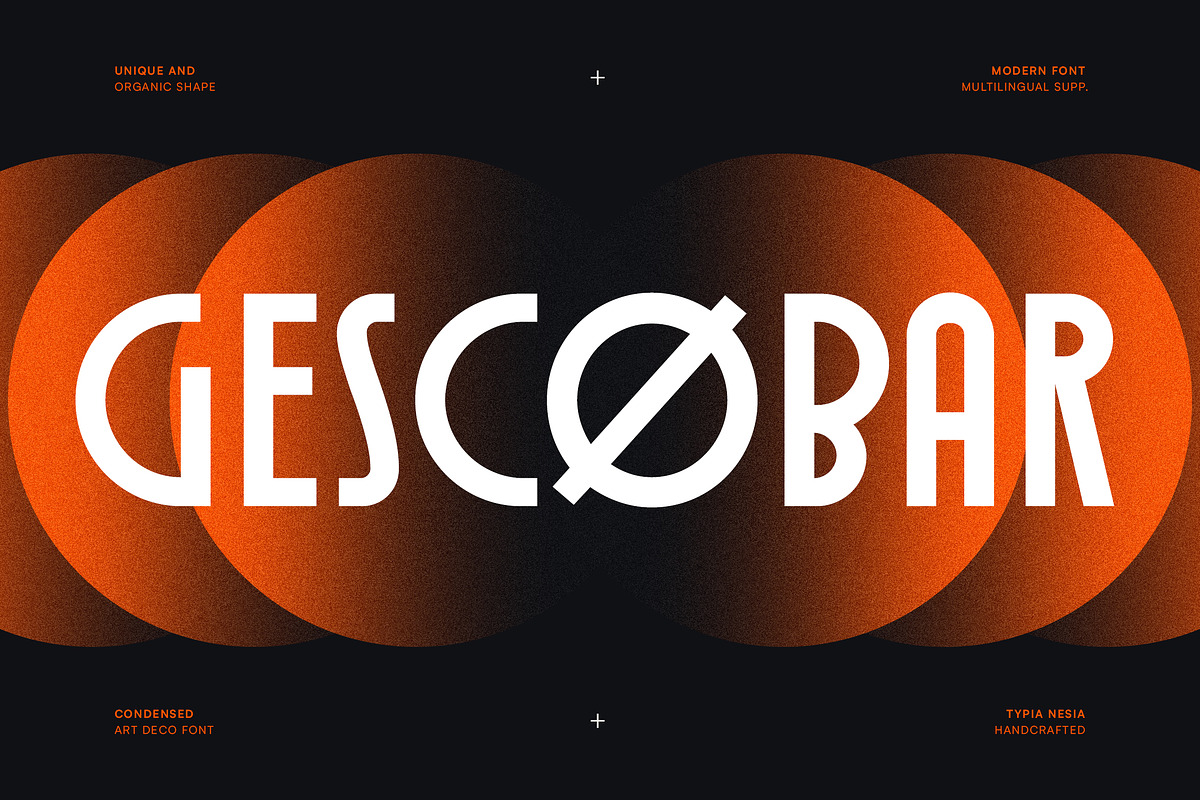 Gescobar – Clean Modern Condensed /, a Sans Serif Font by Typia Nesia (Photo 1 of 12)