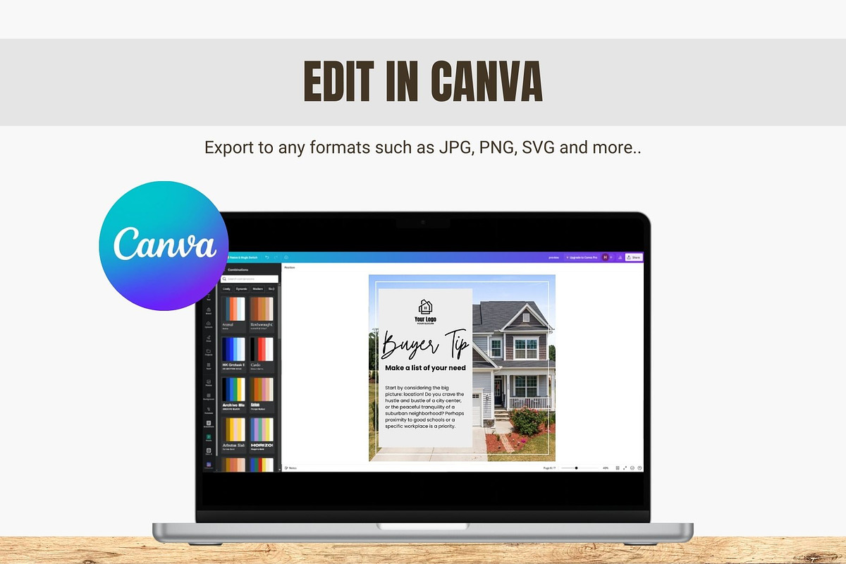 12 Real Estate Buyer Tips Canva, a Social Media Template by TemplatePlus.net (Photo 6 of 7)