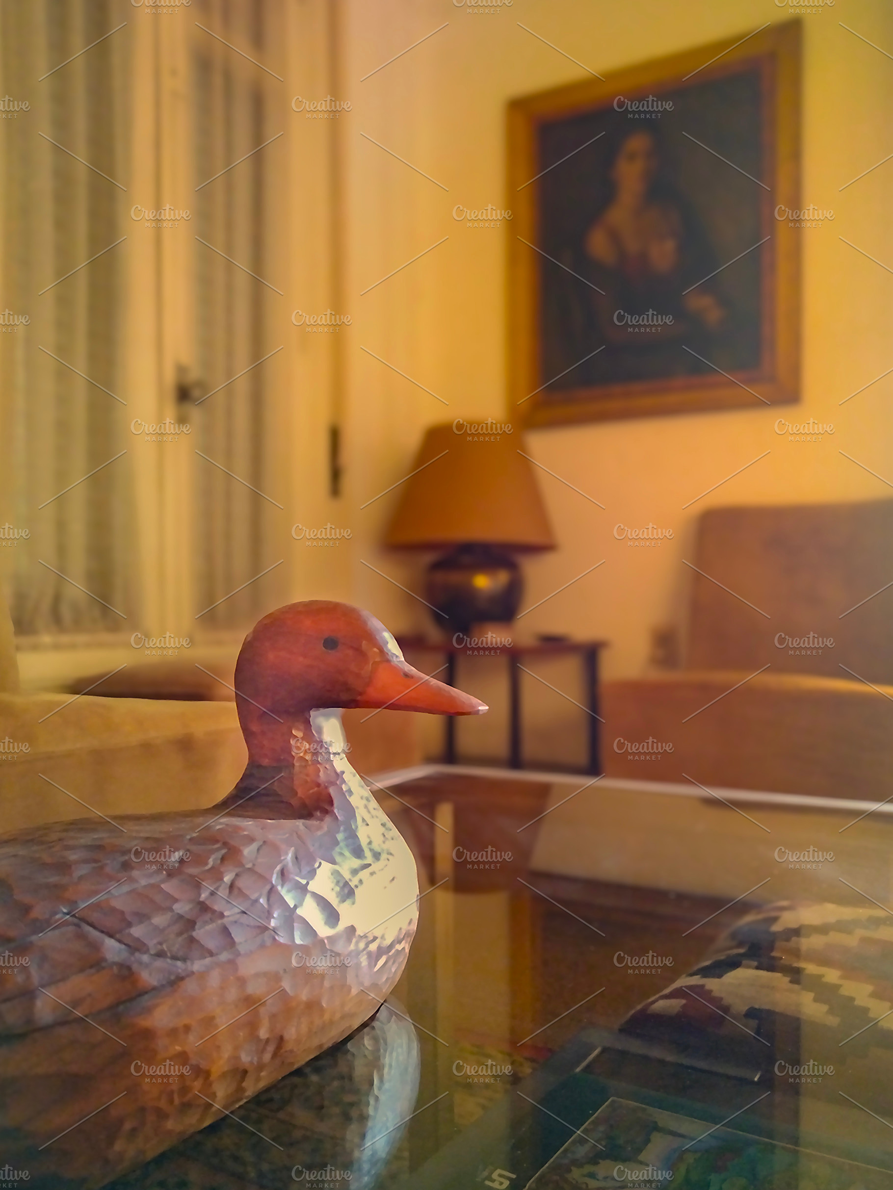 Warmly lit vintage-style room scene, an Architecture Photo by DanFLCreativo