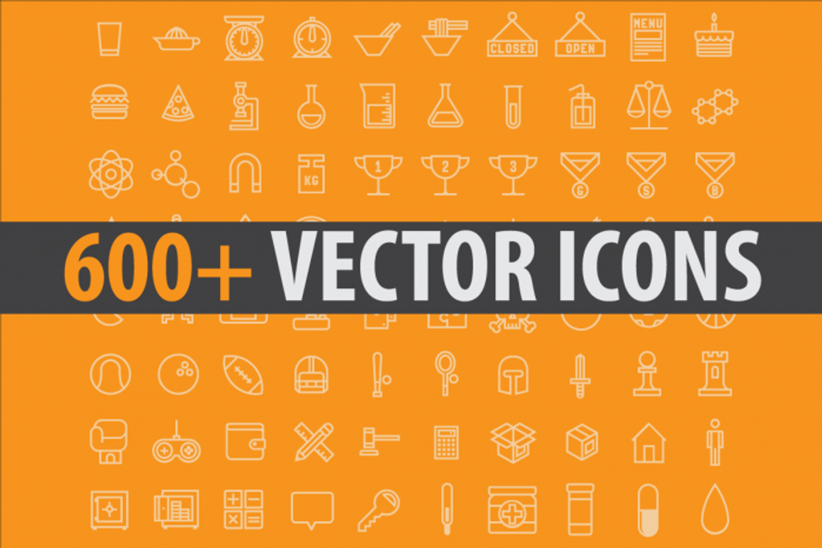 600+ Stroke Vector Icons, an Outline Icon by Imagine Design (Photo 1 of 8)