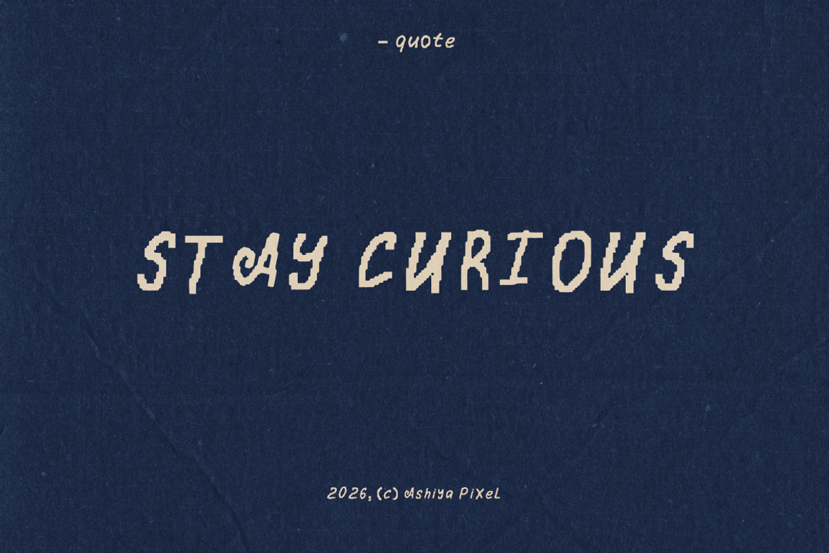 Nostalgic Era Y2K Display Font, a Handwritten Font by Ashiya Pixel (Photo 8 of 11)