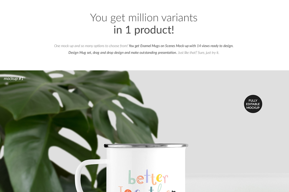 14x Enamel Mugs Mock-ups, a Print Template by Mocca Mockups Store (Photo 3 of 5)