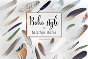 Boho style: feather items, a Product Mockup by Big Bundles Shop (Thumbnail 1 of 3)
