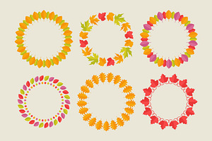 Autumn Leaves Vector Brushes Set