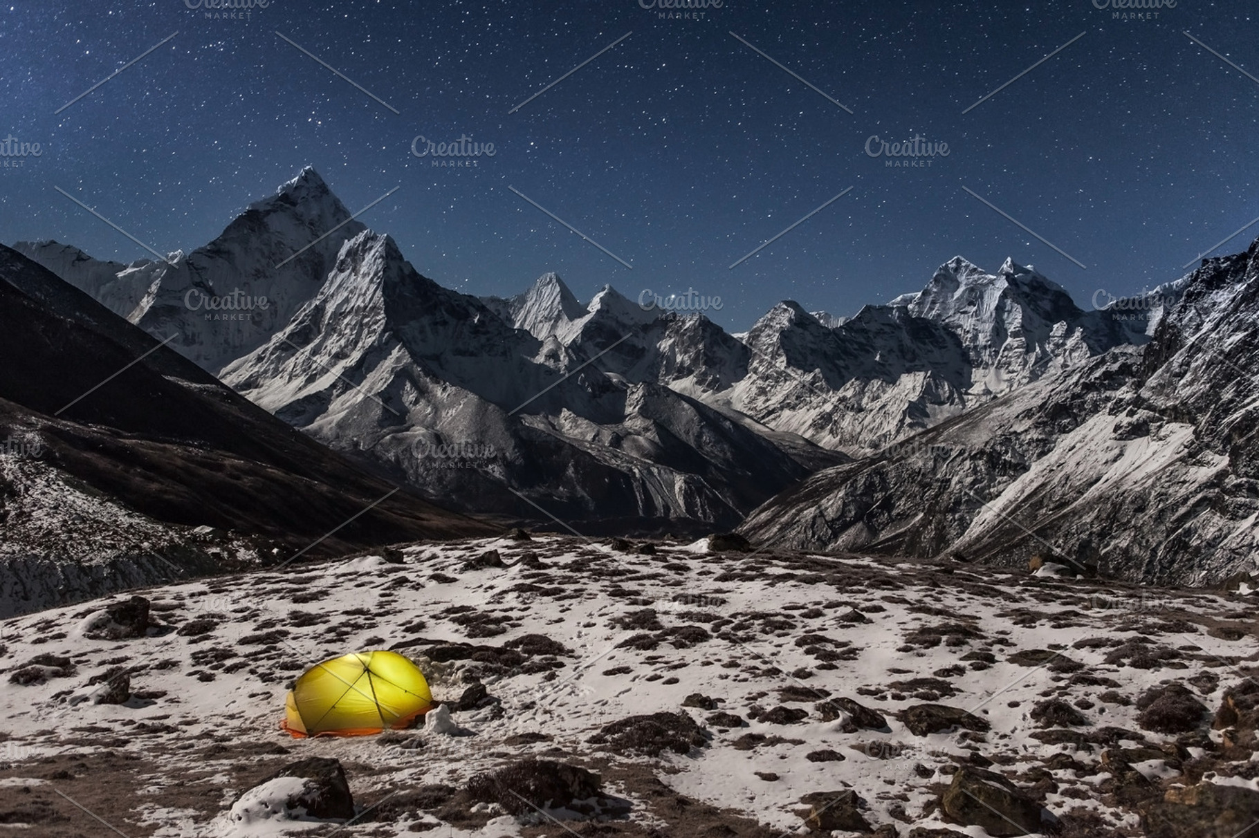 Night in Himalayas, a Nature Photo by Eugene Ga