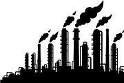 Industrial Factory Silhouette Bundle, an Illustration by Designs_River (Thumbnail 17 of 45)