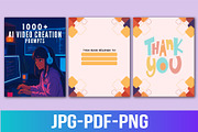 1000+ AI Video Creation Prompts, a Stationery Template by Designmela01 (Thumbnail 3 of 5)