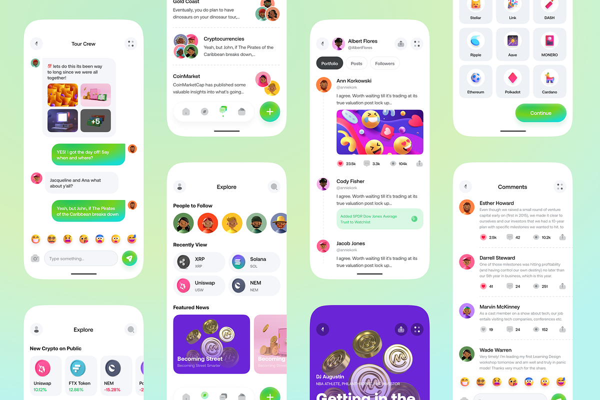 Crypto Community App UI Kit, an App Template by Trung (Photo 6 of 8)