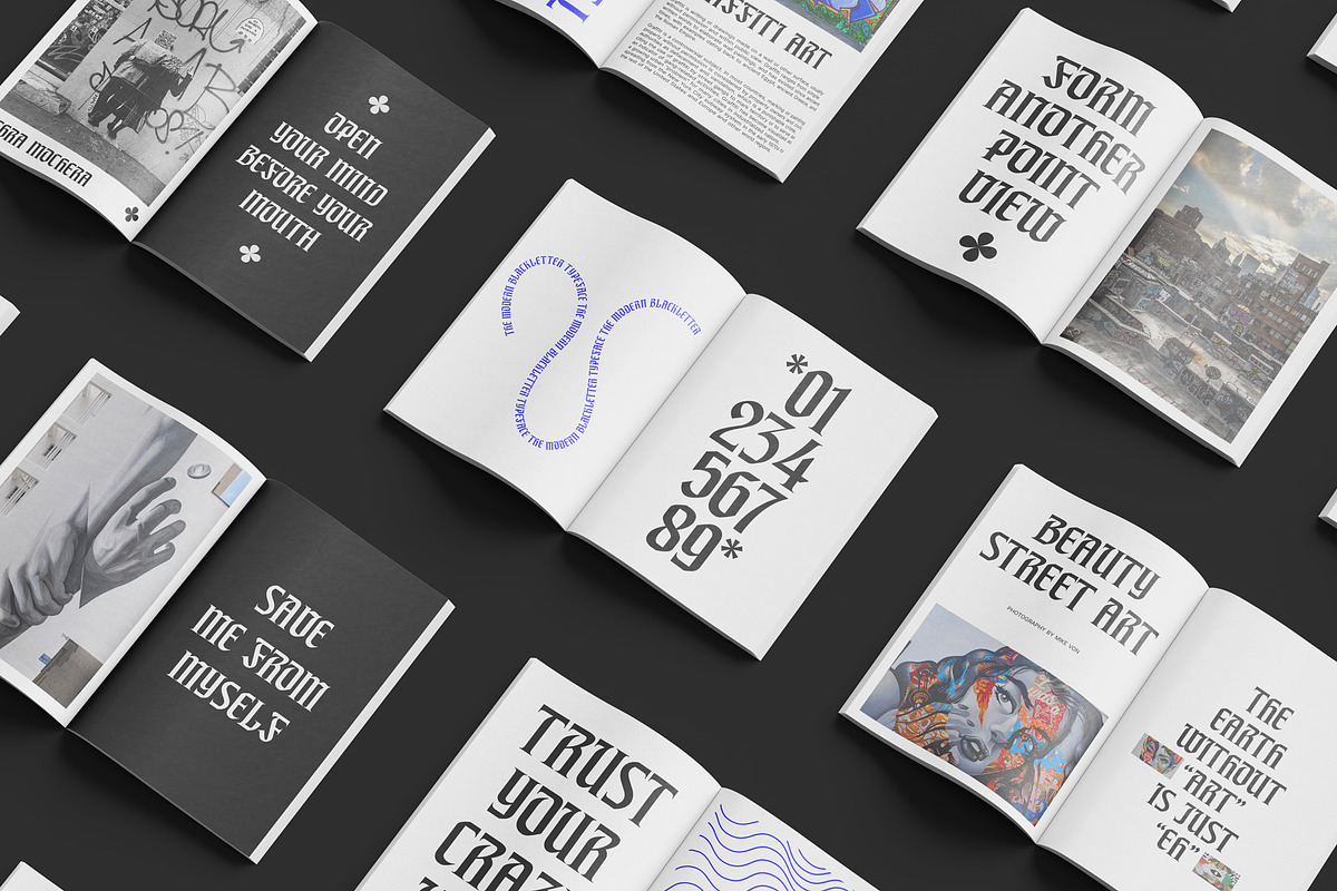 ED Faliraki Typeface, a Blackletter Font by Emyself Design (Photo 3 of 10)