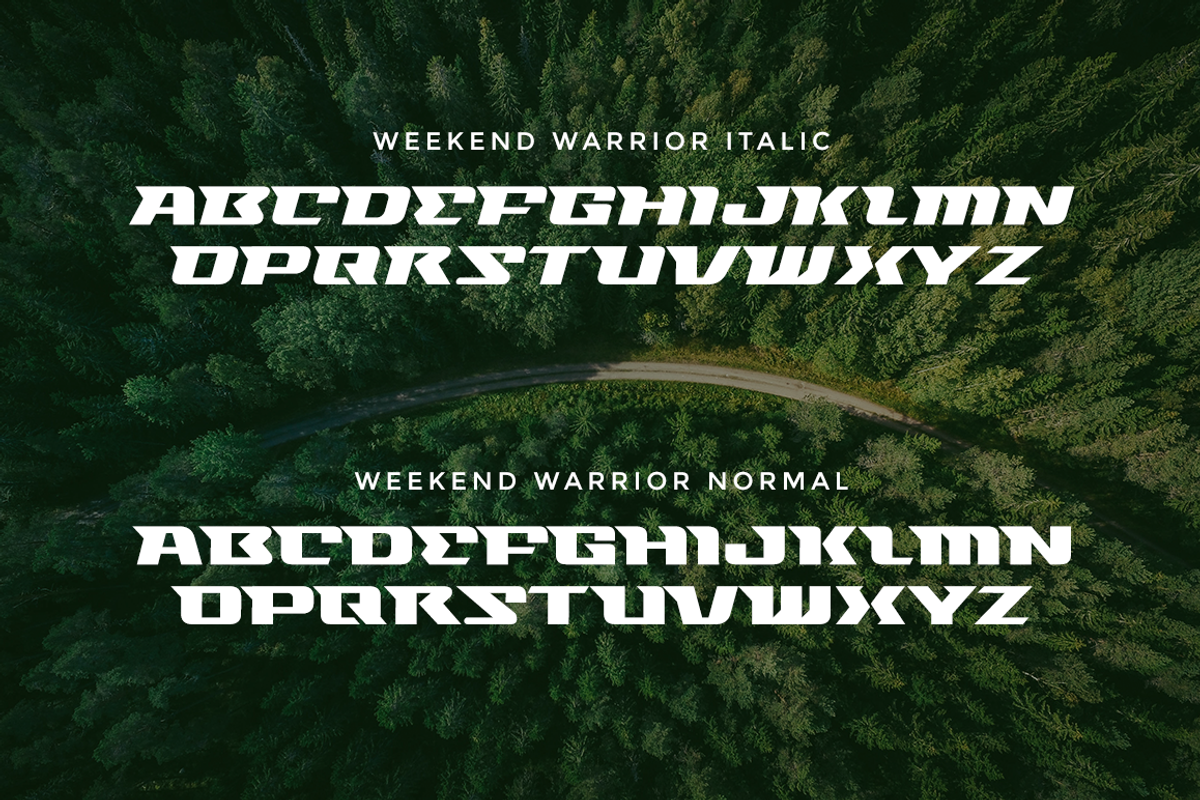 Weekend Warrior Sans Serif Font, a Sans Serif Font by Themesmile (Photo 4 of 4)