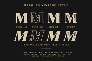 Marques Vintage Font Family Extras